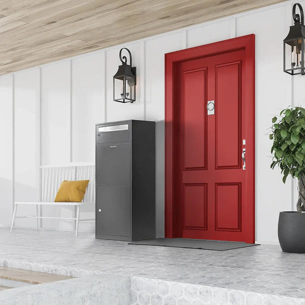 Barska CB13704 Secure Dual Compartment Locking Mailbox - Heavy Duty Parcel Delivery Box with Key Lock - Perfect for Home, Office & Apartment Package Security