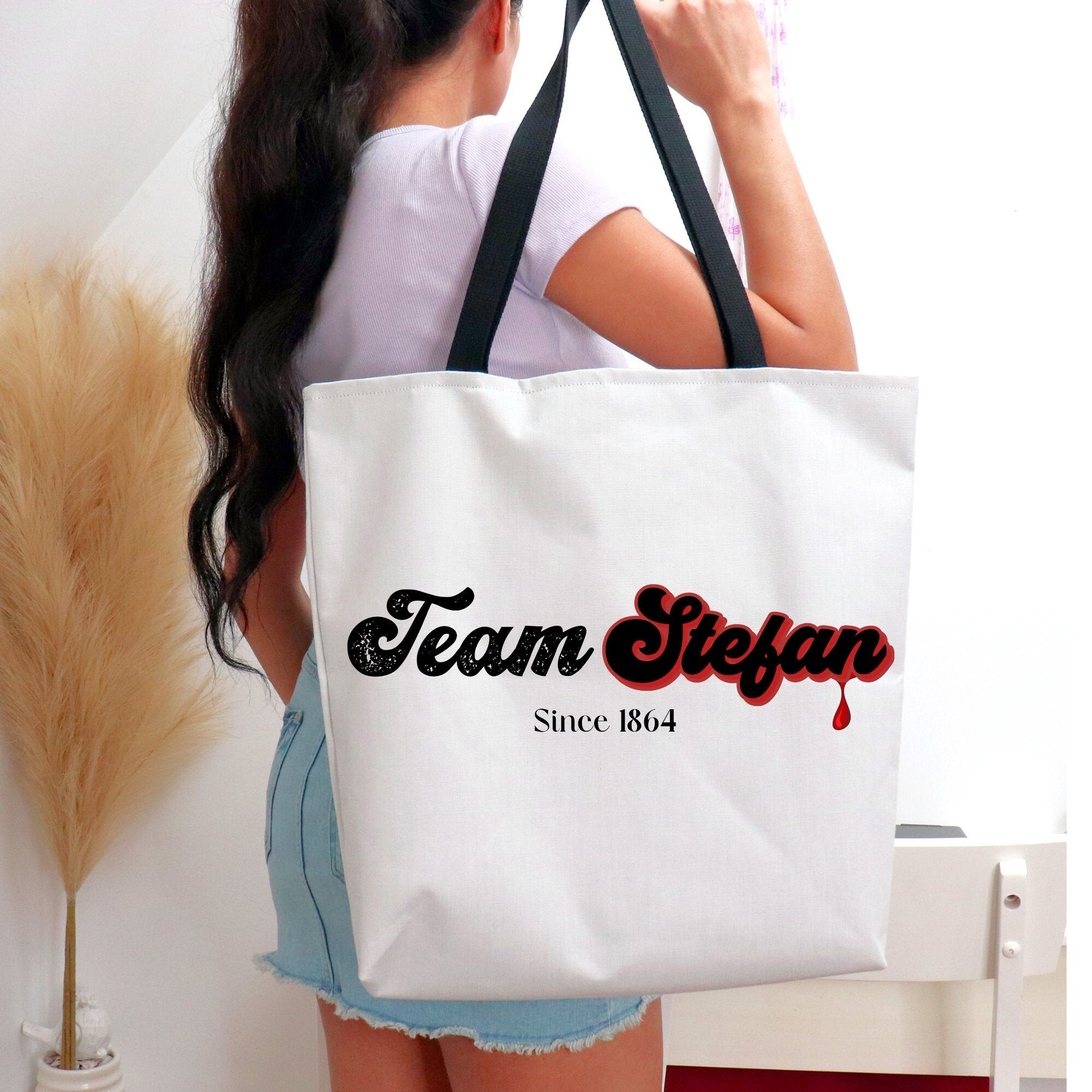 Stefan Salvatore Tote Bag - The Vampire Diaries TVD Merch - Salvatore Brothers Fan Gift - Perfect for Shopping, Conventions & Vampire Diaries Fans