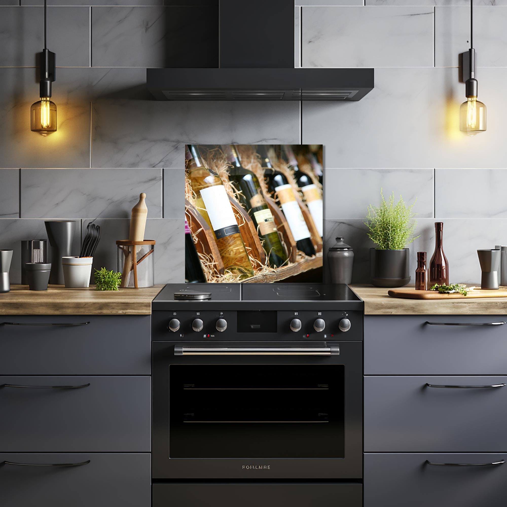 Premium Glass Wine Bottles & Splashbacks - Elegant & Durable for Kitchen & Bar Decor - Perfect for Home, Restaurants, and Wine Cellars