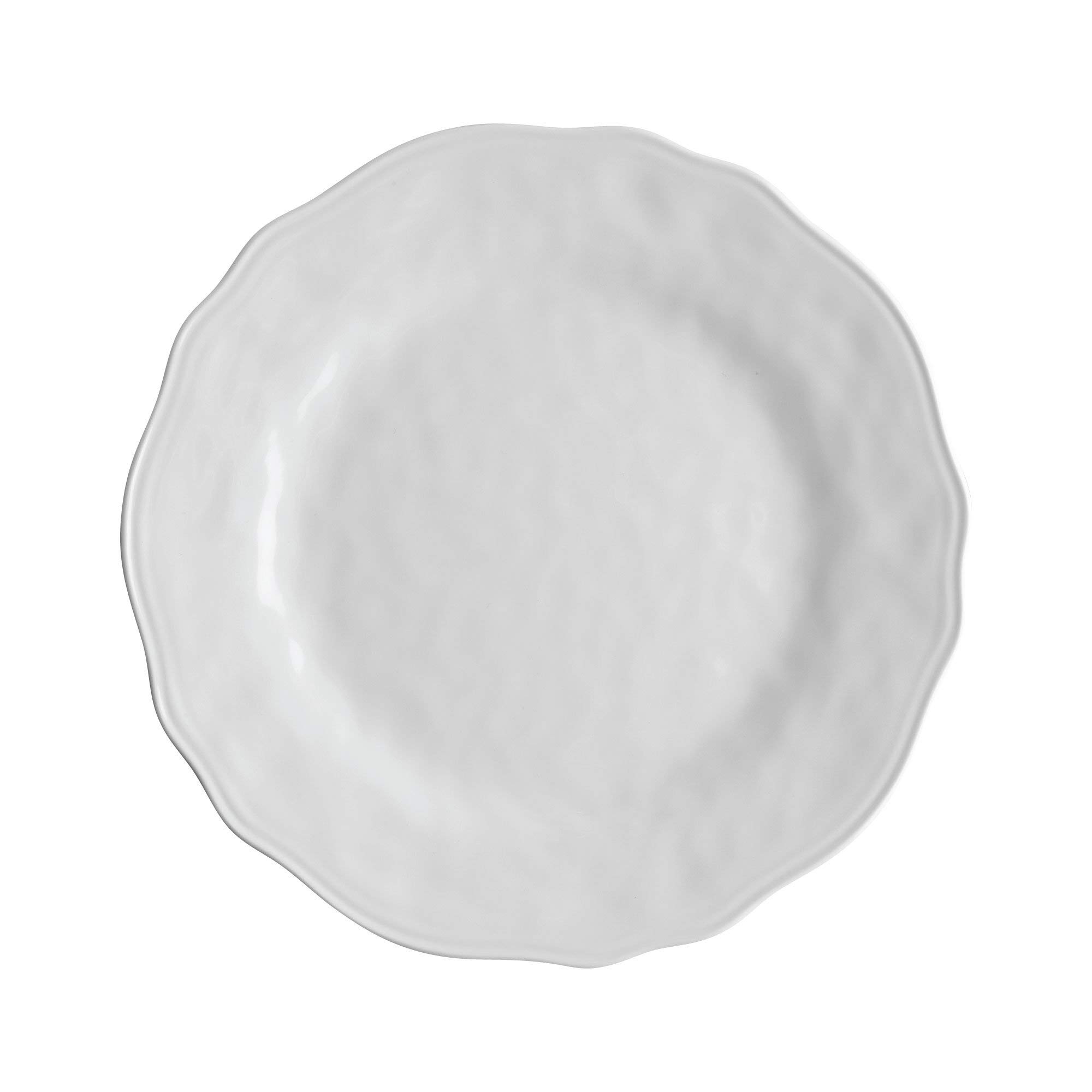 UPware 12-Piece Melamine Dinnerware Set - 4 Dinner Plates, 4 Salad Plates & 4 Bowls for Durable & Stylish Dining - Perfect for Outdoor Picnics, Camping & Everyday Family Meals (Dimple Design)
