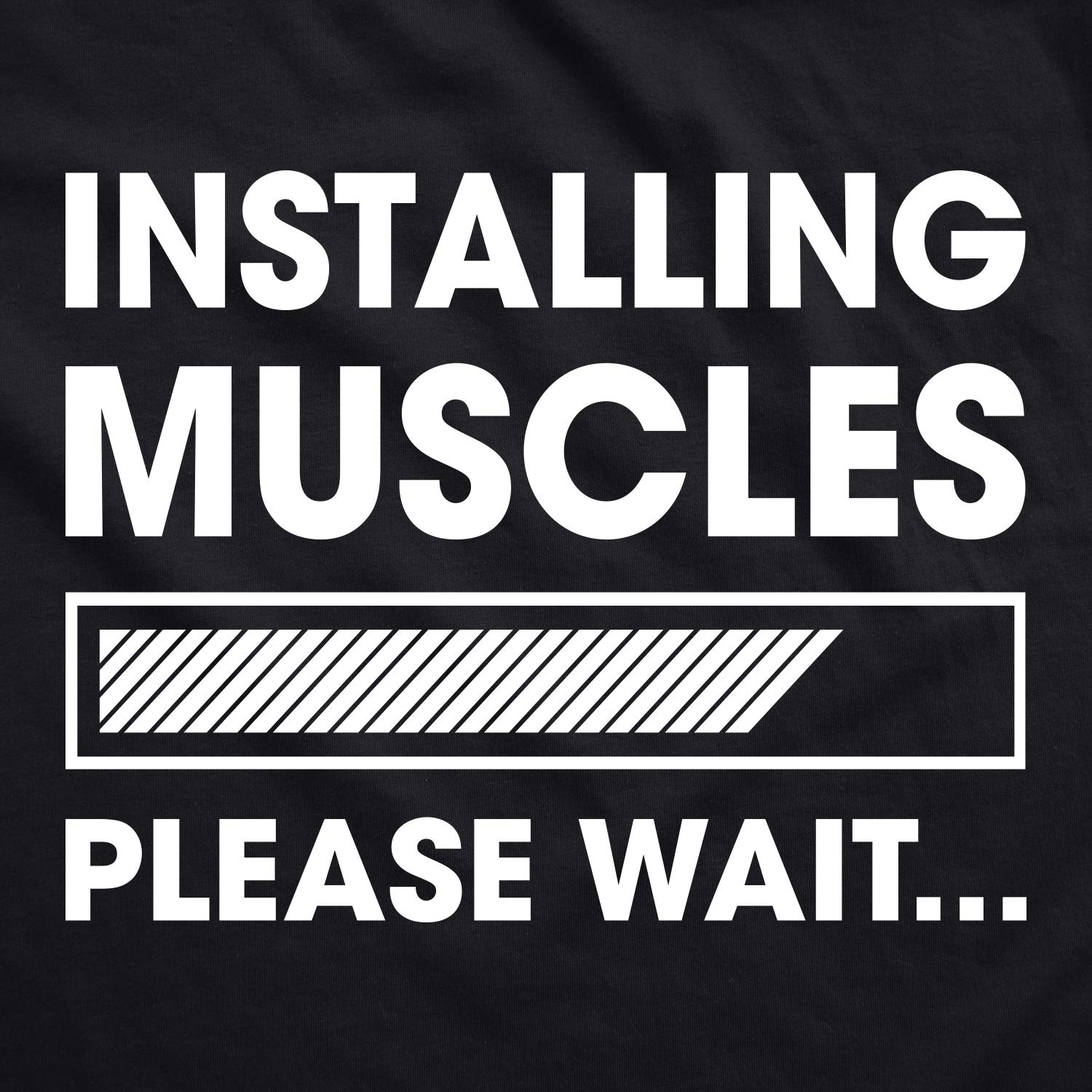 Funny Men's Workout Tank Top - Installing Muscles Please Wait Fitness Shirt for Gym, Running & Casual Wear
