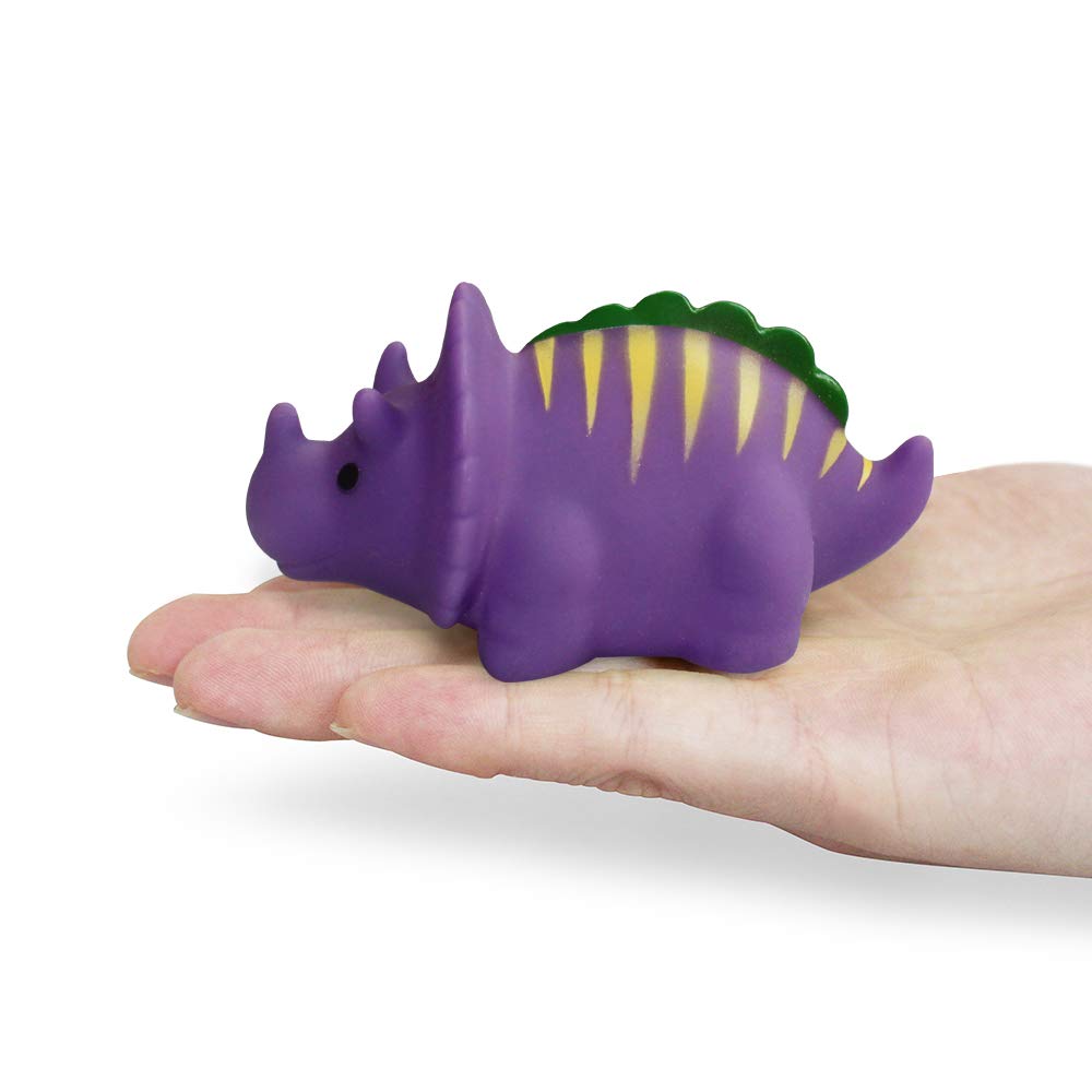 Dinosaur Bath Toys for Toddlers - 6PCS Soft Floating Baby Bath Toys, Bathtub Learning & Fun Bathroom Toys for Kids | Perfect for Sensory Play & Bathtime Learning