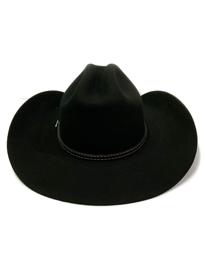 Justin JF0242BKJR40 Youth 2X Blackhills Felt Cowboy Hat - Black Western Style Hat for Kids & Teens - Perfect for Rodeos, Halloween Costumes & Western Themed Parties