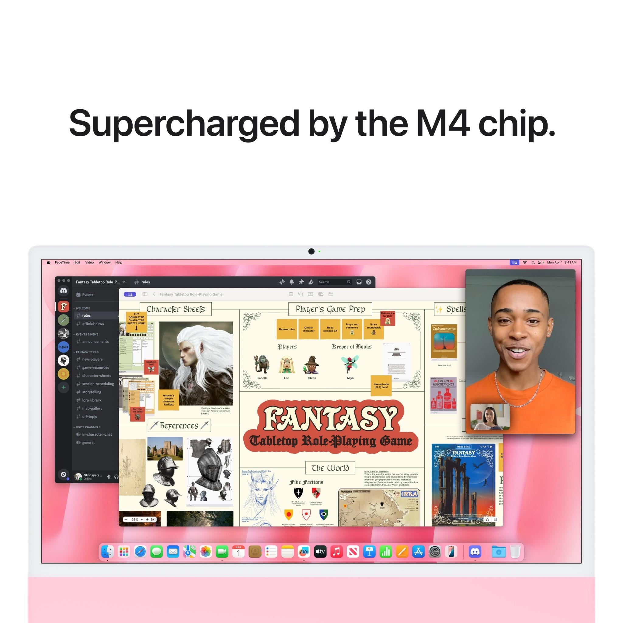 Apple iMac 24-inch with Retina 4.5K Display, M4 Chip (10-core CPU, 24GB RAM, 512GB SSD) in Pink - 2024 Model | Perfect for Home Office, Graphic Design & Creative Work
