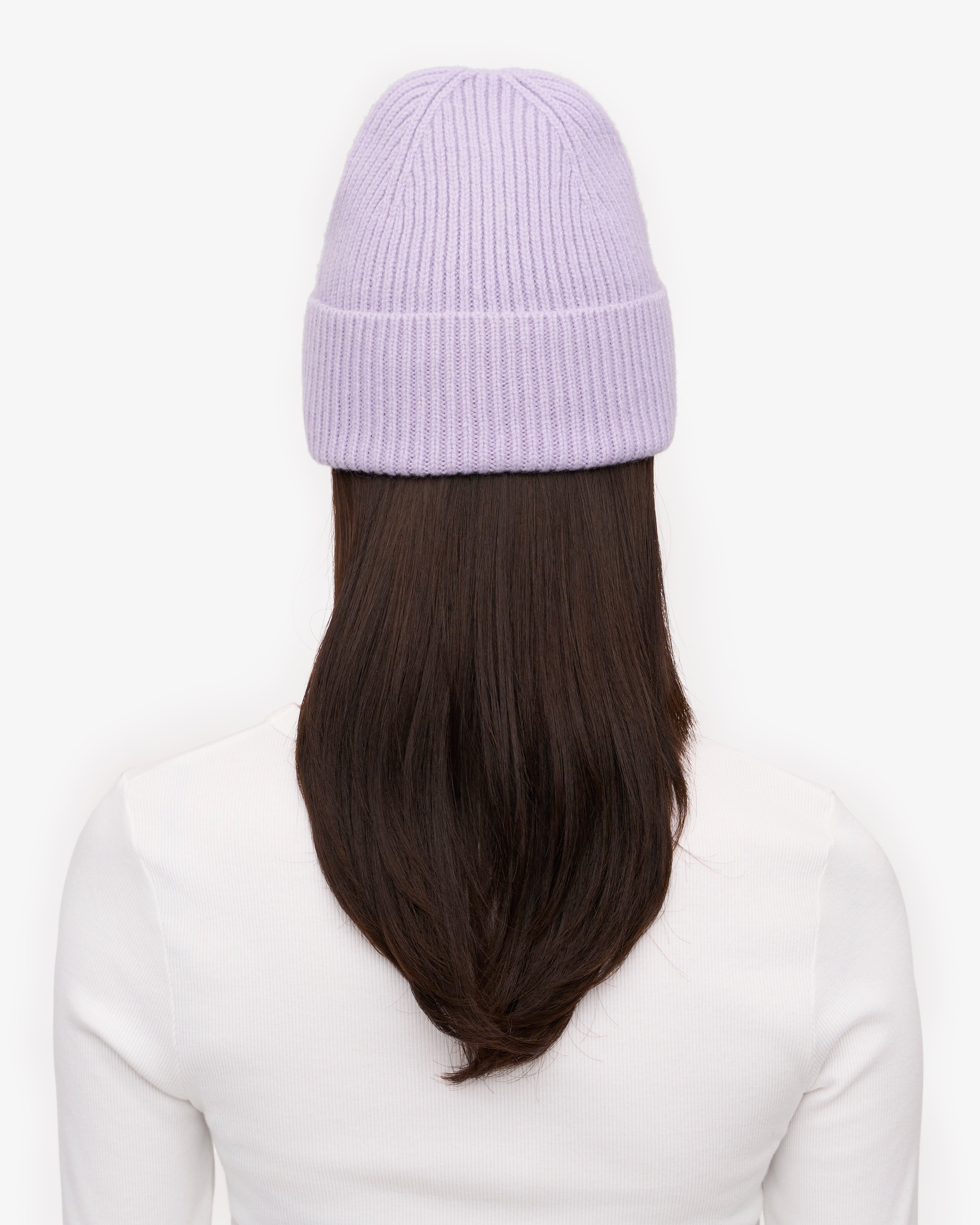 Soft Lavender Merino Wool Beanie for Women & Men - Warm Winter Hat for Skiing, Hiking & Outdoor Activities
