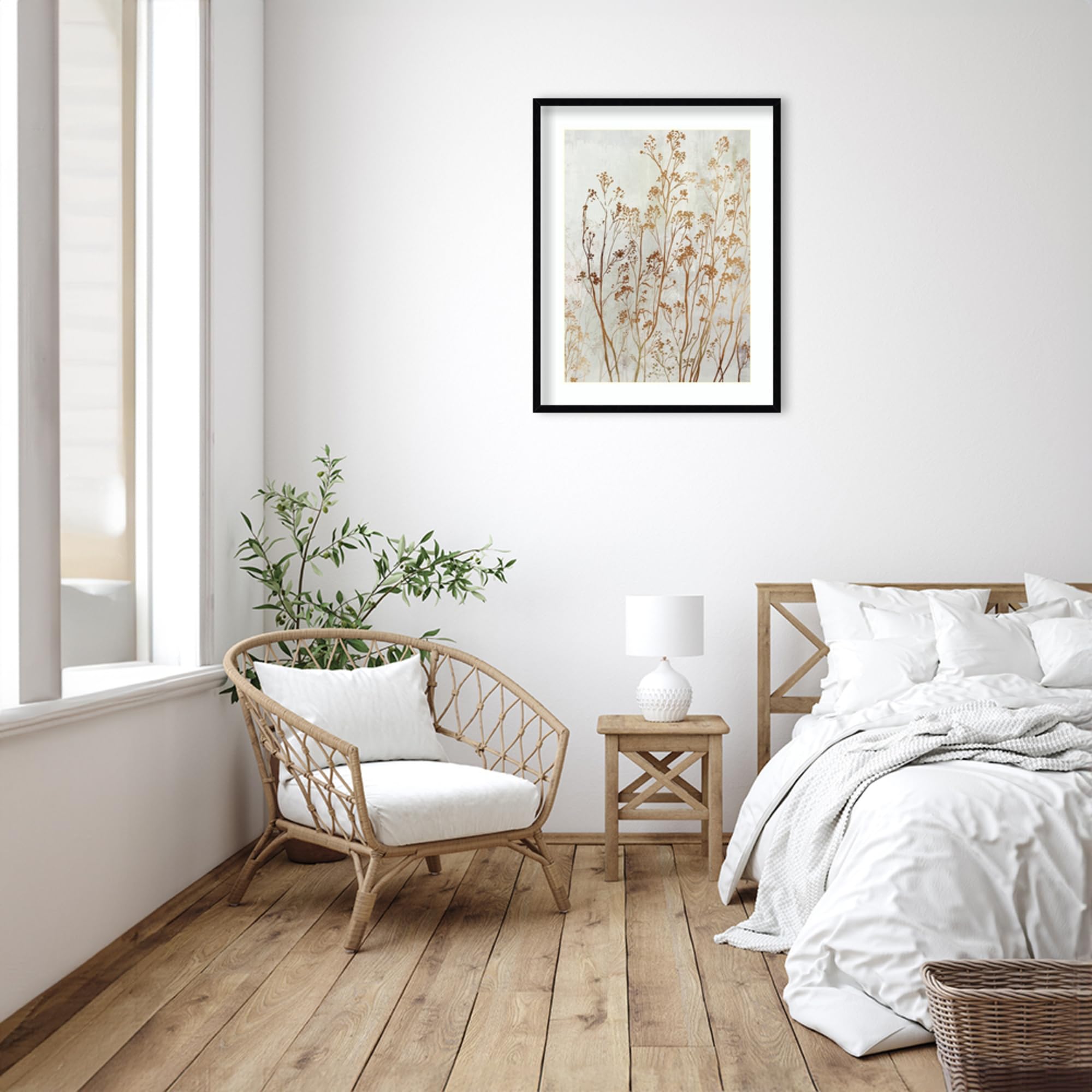 Amanti Art Framed Wall Art Print 33x26 - Botanical Bliss II by Asia Jensen | Abstract Modern Contemporary Decor | Large Canvas Painting for Living Room, Bedroom, Office | Home & Office Wall Decor | Perfect for Housewarming Gifts & Interior Design