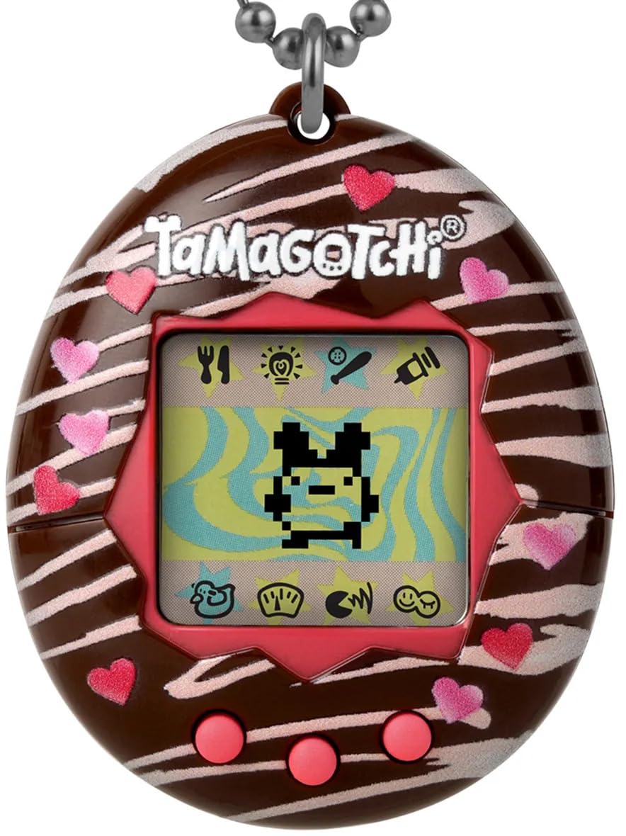Original Tamagotchi Virtual Pet - Chocolate Color Retro Digital Toy for Kids & Adults | Perfect for Stress Relief, Collecting, and Nostalgic Gaming Fun
