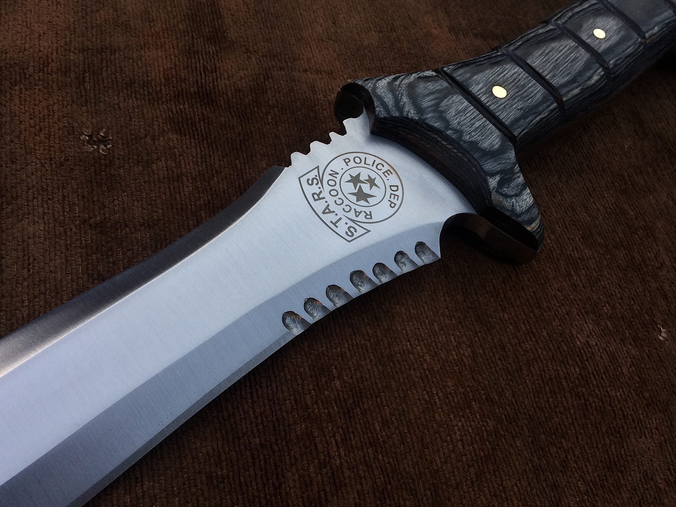 SUFI Custom Handmade 5160 Spring Steel Full Tang RE4 Leon Kennedy's Knife - High Quality Survival Knife, Hunting & Outdoor Tool - Perfect Birthday Gift for Gamers & Collectors
