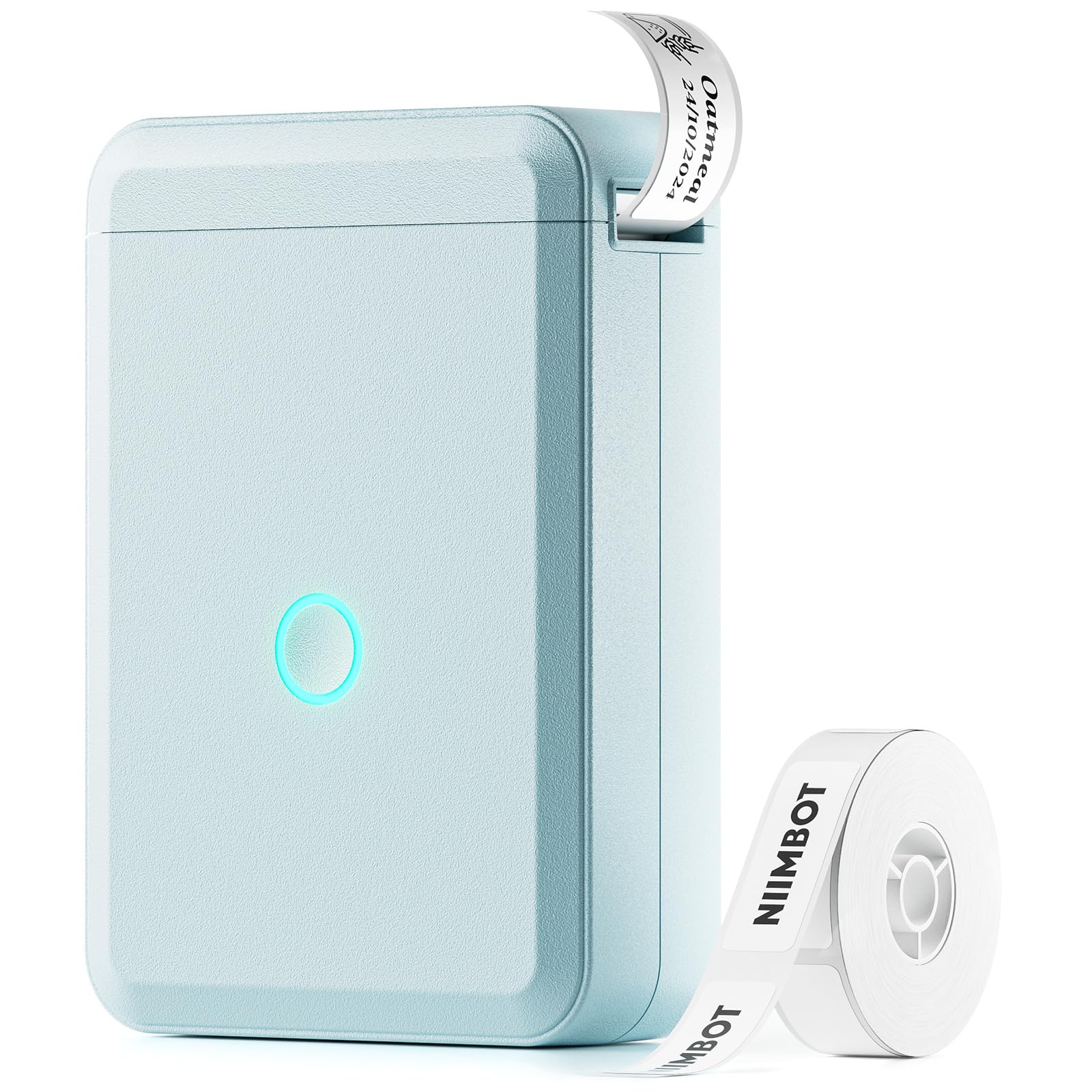 NIIMBOT D110 Wireless Label Maker Machine with Tape - Portable Bluetooth Label Printer for Home & Office Organization, Multiple Templates, Rechargeable (Blue) | Perfect for Phone Labeling, Storage Bins & File Folders