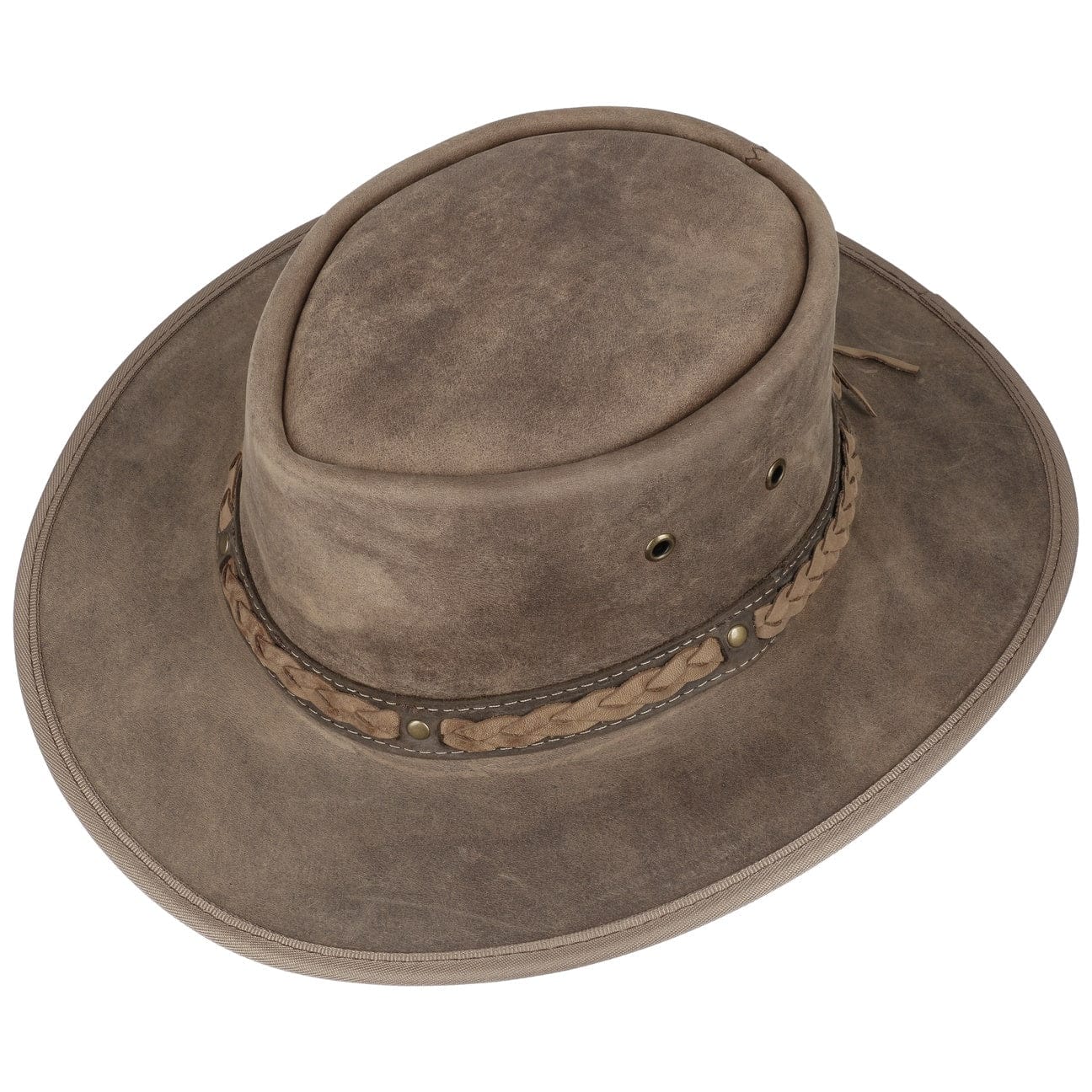 BARMAH Squashy Bronco Leather Hat for Men & Women – Western Style Cowboy Hat for Outdoor Rodeo, Horseback Riding & Country Fashion