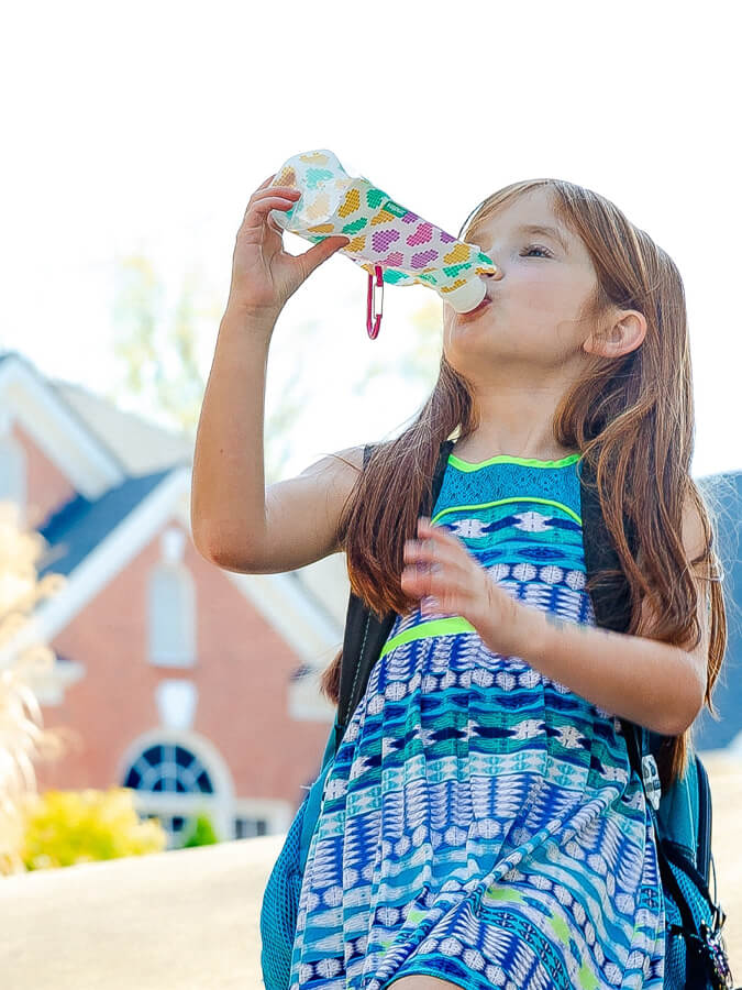 Vapur 0.4L Wide Mouth Kids Anti-Bottle - Leak Proof Collapsible Water Bottle for School, Hiking & Outdoor Activities