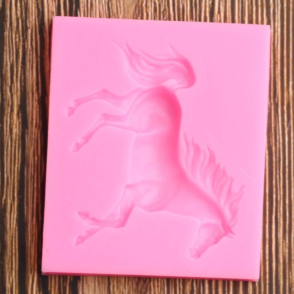 1pc 3D Running Horse Silicone Mold - DIY Dessert Fondant Chocolate Candy Soap Mold for Cake Cupcake Jelly Shots Ice Cream Topper Decoration | Perfect for Birthday Parties, Baby Showers & Holiday Baking