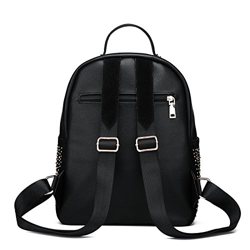 Stylish Women's Leather Backpack Purse - Fashionable Shoulder Bag & Rucksack with Rivet Details, Perfect for Work, Travel & Daily Use