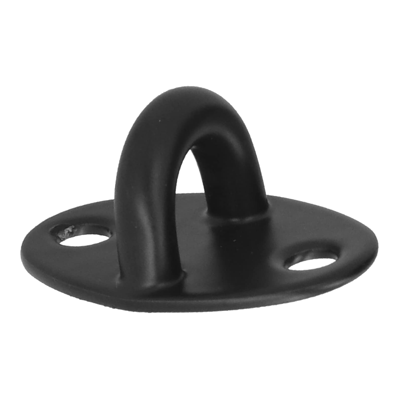 10Pcs Heavy Duty Stainless Steel U-Shaped Ceiling Hooks - Wall Mount Pad Eye Plate Top Hanging Hardware for Swings, Chairs, Hammocks - Perfect for Indoor/Outdoor Hanging Decor, Garage Storage & Backyard Setup (Black)