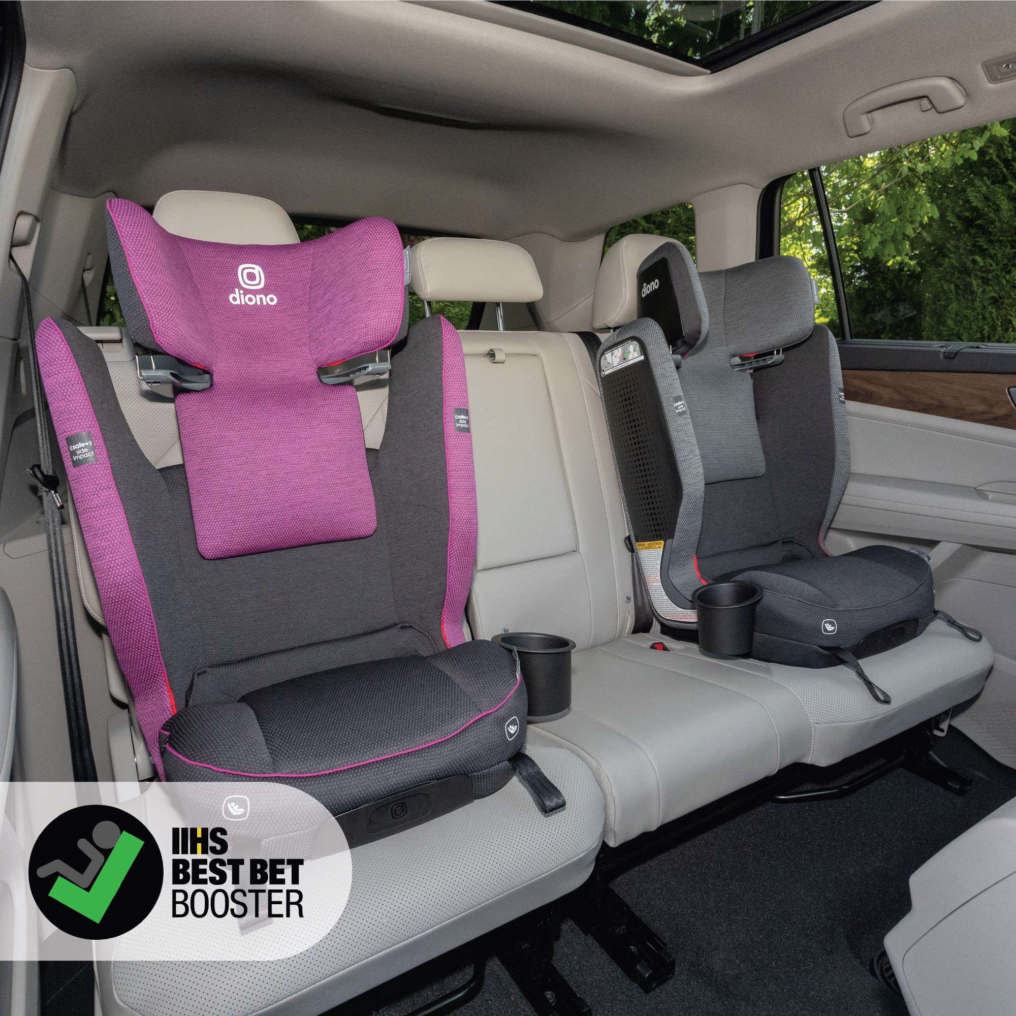 Diono Monterey 6XT SafePlus High Back Booster Car Seat - Safe & Comfortable for Kids 40-120 lbs - Ideal for Travel & Everyday Use
