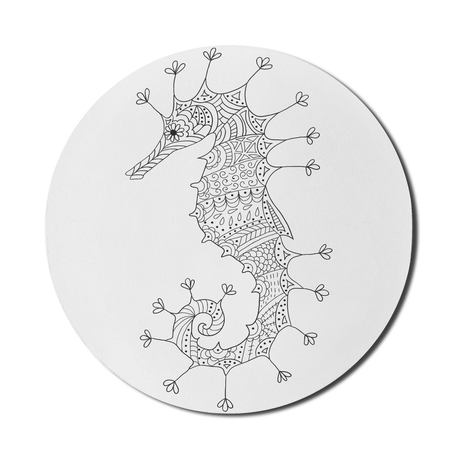 Ambesonne Round Non-Slip Gaming Mouse Pad - 8