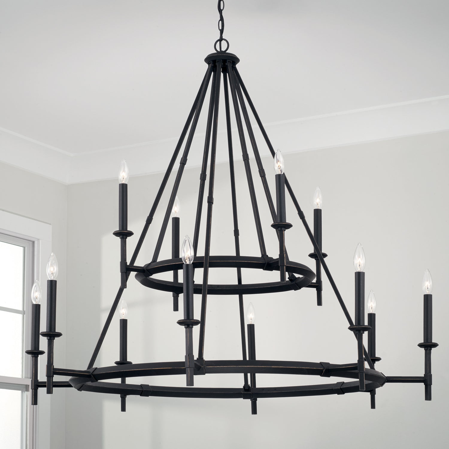 Capital Lighting 12-Light Chandelier - Elegant Crystal Ceiling Light Fixture for Dining Room, Living Room & Bedroom | Modern Home Decor Lighting