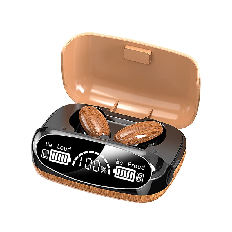 Wireless Earbuds Bluetooth 5.0 with 48H Playtime, Noise Cancelling Mic & Charging Case - Stereo Sound, IPX7 Waterproof Earphones for iPhone Android - Perfect for Gym, Running, Travel & Work Calls