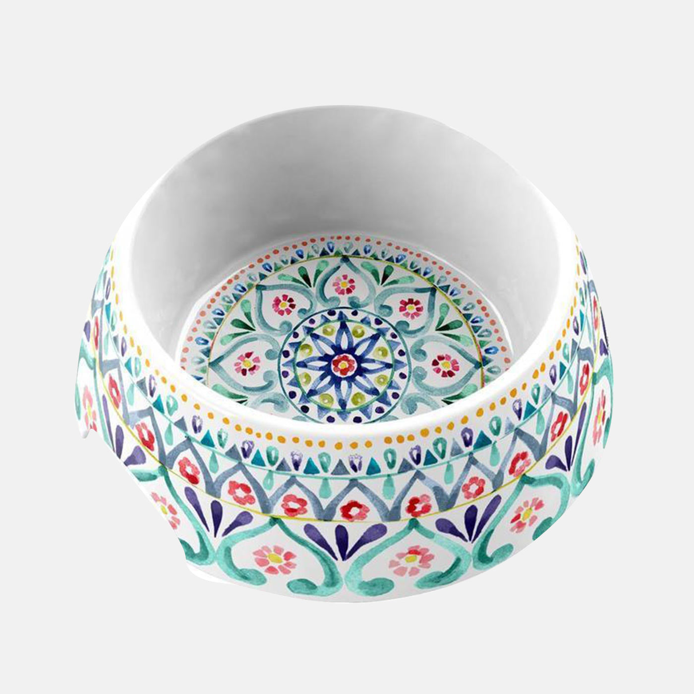 Premium Stainless Steel Medallion Pet Bowl - Non-Slip, Raised Design for Dogs & Cats - Perfect for Mealtime, Travel & Outdoor Use