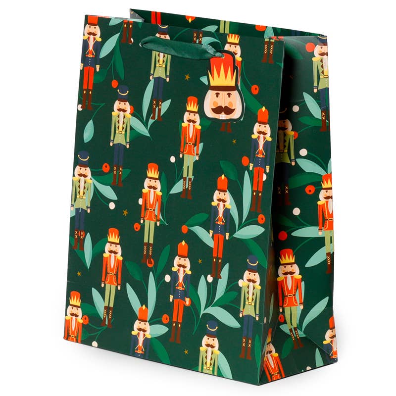 Premium Christmas Nutcracker Gift Bags - Large Holiday Party Favor Bags for Xmas Decorations, Stocking Stuffers & Festive Gift Wrapping