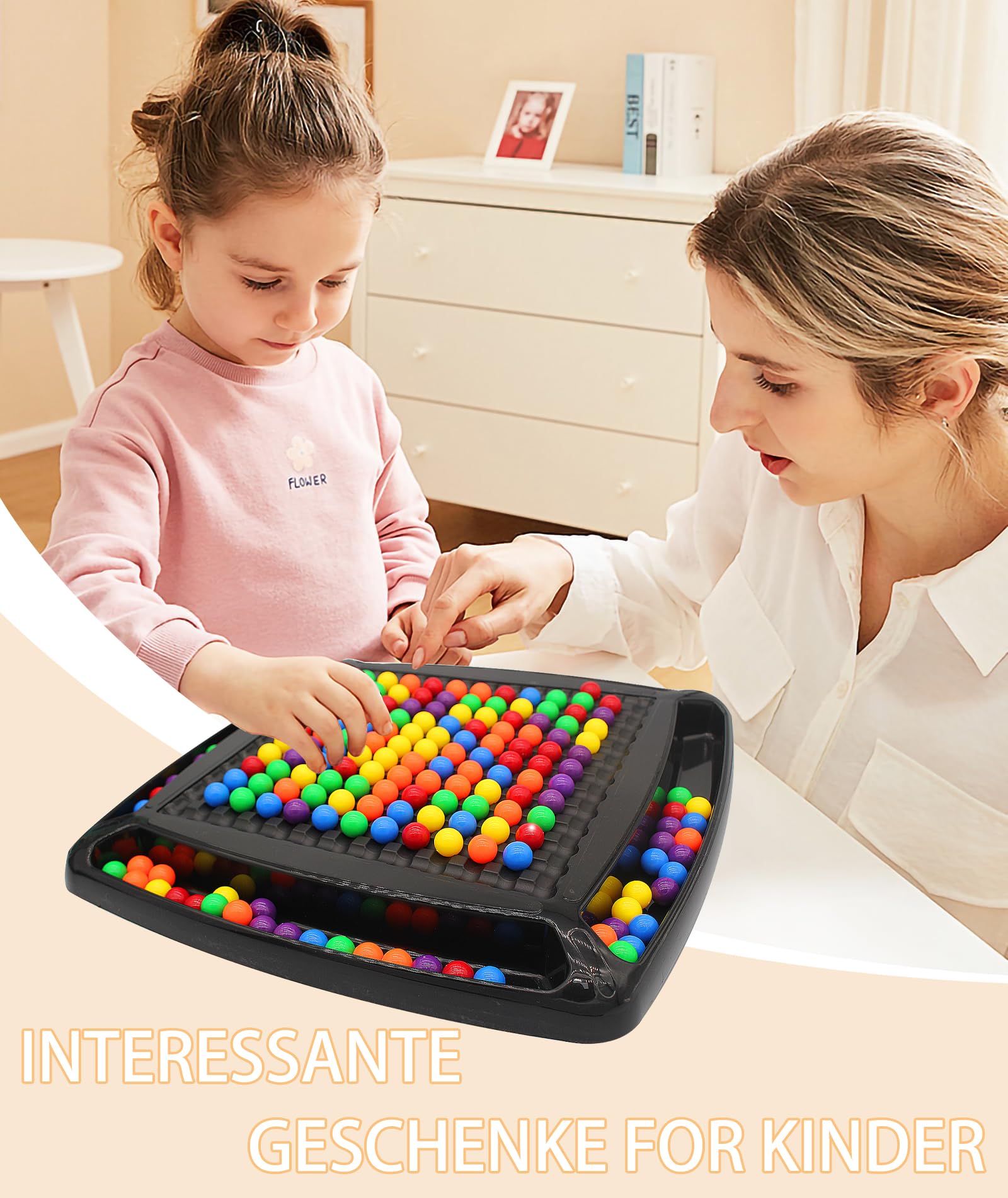 120PCS Colored Marbles Intellectual Chessboard - Dual Strategy Board Game for Kids & Adults | Fun Tabletop Chess with Colorful Marbles | Perfect for Family Game Night & Brain Training