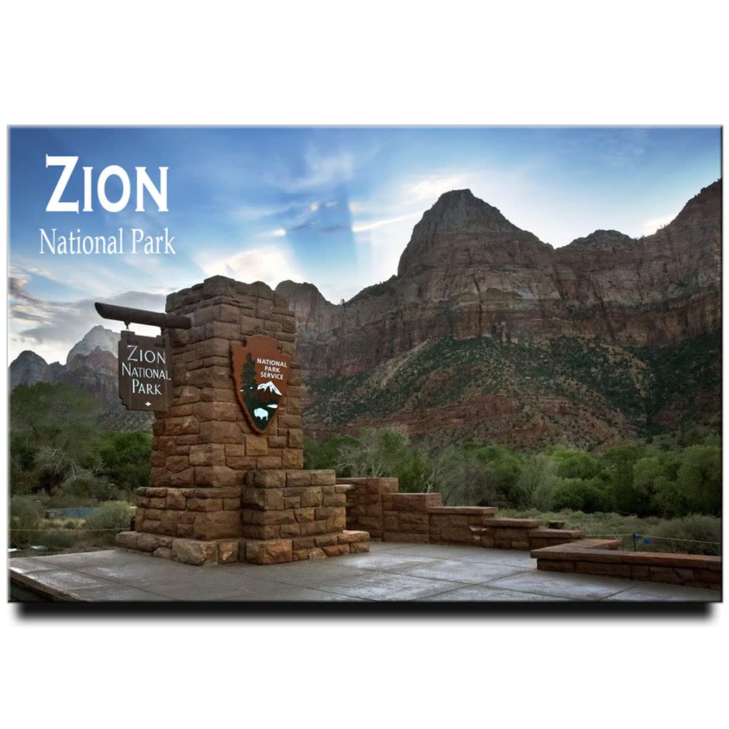 Zion National Park Fridge Magnet - Utah Travel Souvenir & Gift - Perfect for Refrigerators, Lockers & Office Decor