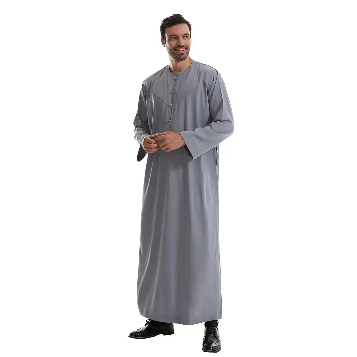 Premium Middle Eastern Arab Men's Thobe Thawb with Pocket - Traditional Islamic Robe for Daily Wear & Special Occasions