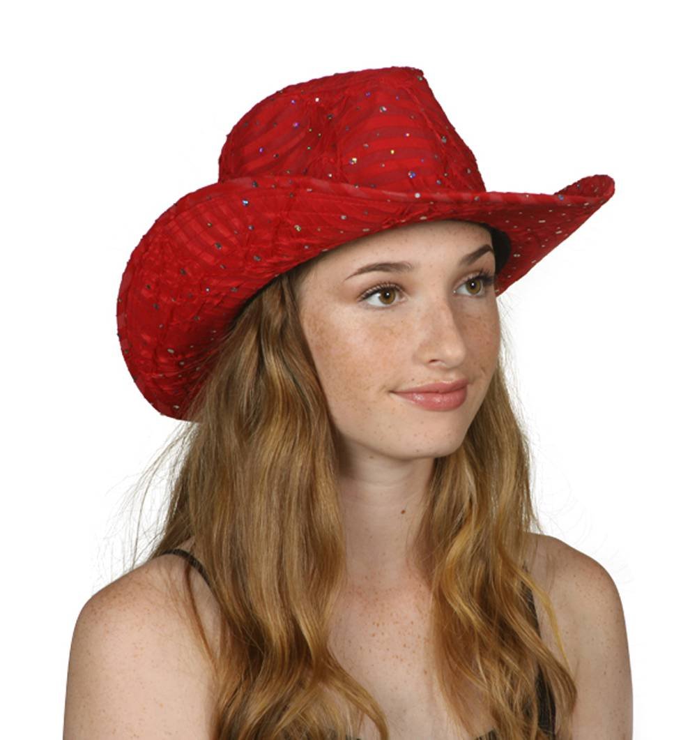 Sparkle & Shine Sequin Cowboy Hat for Women - Western Party, Rodeo, Festival & Costume Accessory