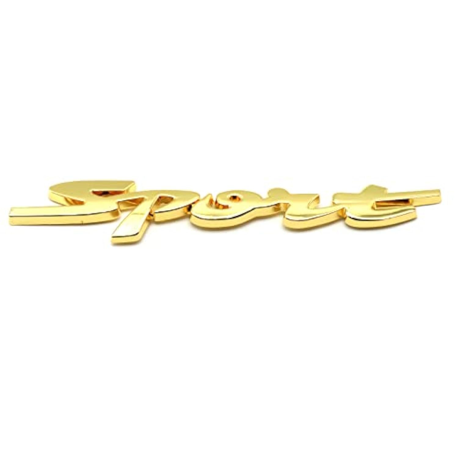 3D Metal Sport Logo Car Trunk Emblem Badge - Red & Gold Decorative Sticker for Vehicle Tailgate - Perfect for Car Enthusiasts & Customization Projects