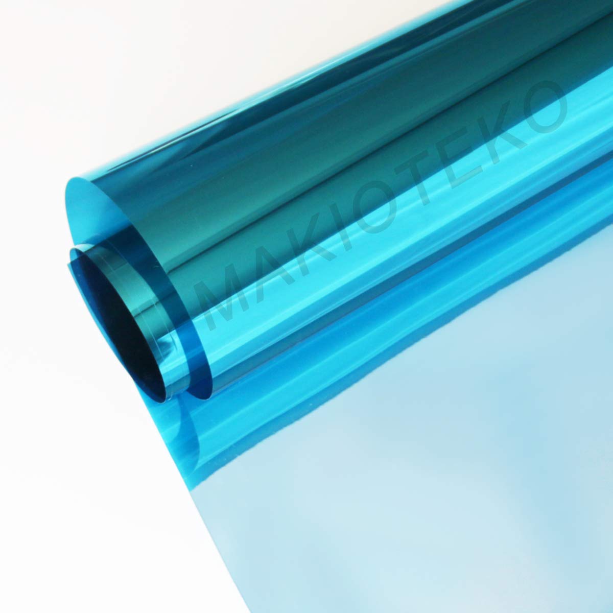 MAKIOTEKO Reflective One Way Mirror Window Film - UV Protection, Heat Insulation & Daytime Privacy - Blue Silver (60Inch x 33Feet) for Home, Office & Commercial Use - Blocks Sunlight While Maintaining Outside Visibility