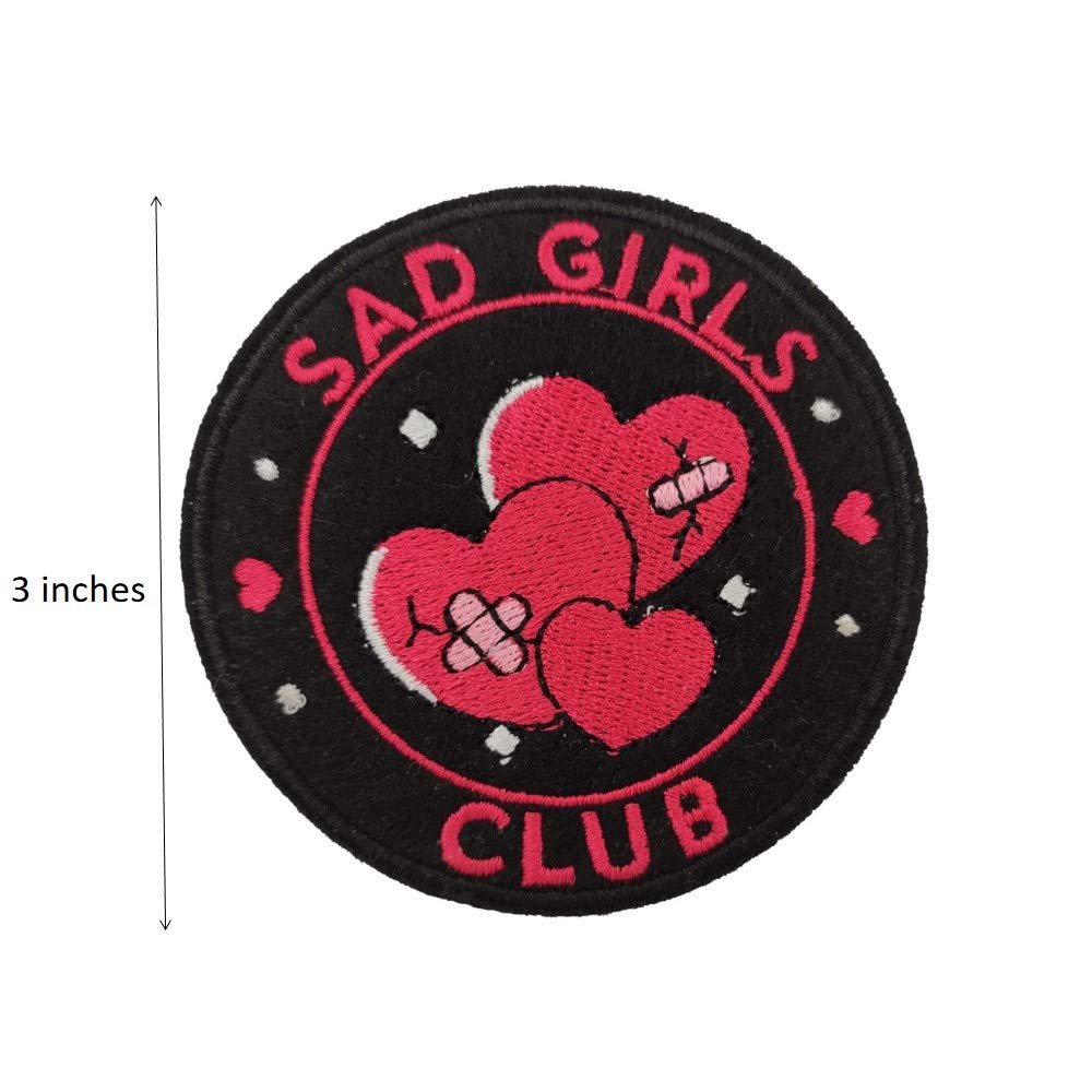 Halloween Costume Broken Heart Embroidered Iron-On Patch for DIY Clothing, Jackets & Bags - Gothic Decor & Cosplay Accessory