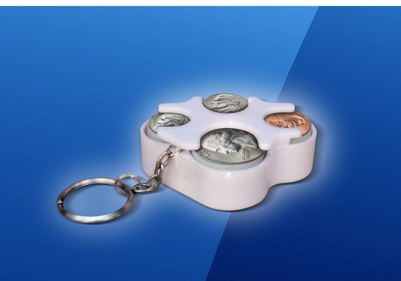 Elegant Comfort Keychain Coin Holder Organizer - Assorted Colors (White) | Perfect for Keys, Coins, and Small Essentials | Ideal for Home, Office, and Travel Use