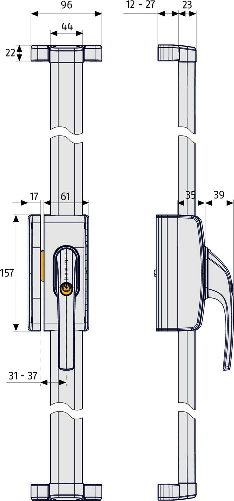 ABUS FOS650 W 73006 White Window Bar Lock with Different Keying - Secure Your Home Windows Against Break-Ins