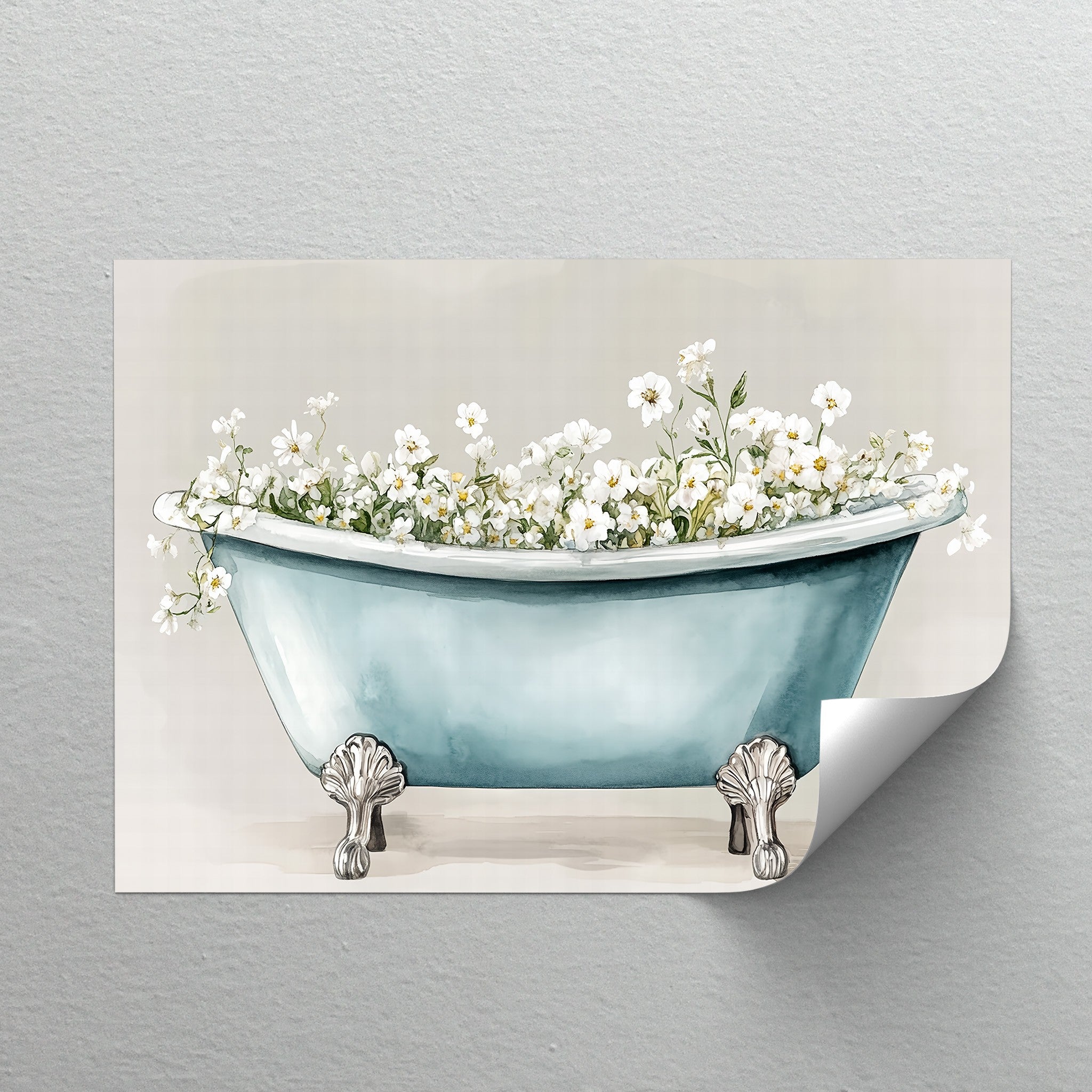 Blooming Bath - Soft Baby Bath Tub with White Flower Design, Gentle & Safe for Newborns | Perfect for Infant Bath Time, Nursery Decor & Baby Shower Gifts
