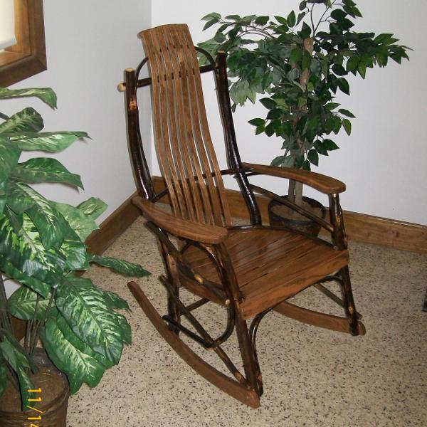 Premium A L Furniture Hickory Rocking Chair - Solid Wood Handcrafted Rocker for Living Room, Nursery & Porch - Comfortable Traditional Rocking Chair for Relaxation & Nursing