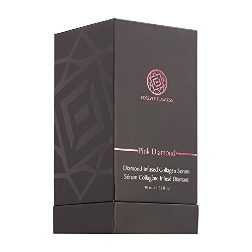 Forever Flawless Diamond Infused Collagen Serum - 100% Natural Pink Diamond Powder & Soothing Botanicals for Anti-Wrinkle & Anti-Aging - FF31 (1.35 oz) - Perfect for Nighttime Skincare Routine & Reducing Fine Lines
