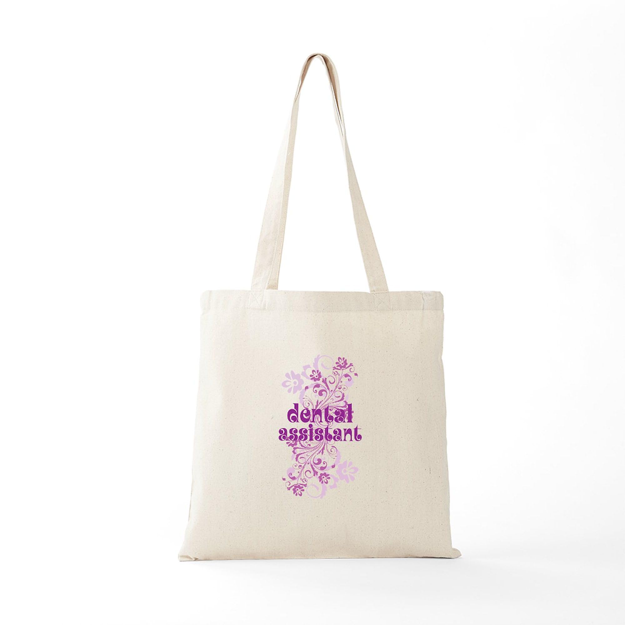 Dental Assistant Tote Bag - Natural Canvas Reusable Shopping Bag for Work, School & Groceries | CafePress