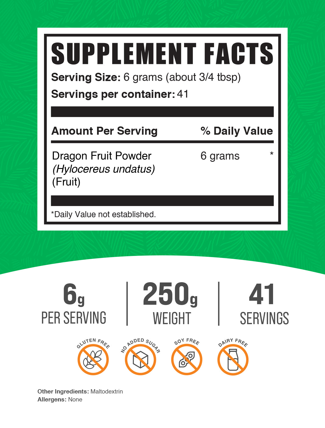 Organic Dragon Fruit Powder - 100% Pure & Natural Freeze-Dried Superfood for Smoothies, Baking & Healthy Drinks | Vegan, Gluten-Free & Non-GMO | Perfect for Smoothie Bowls, Detox Drinks & Desserts
