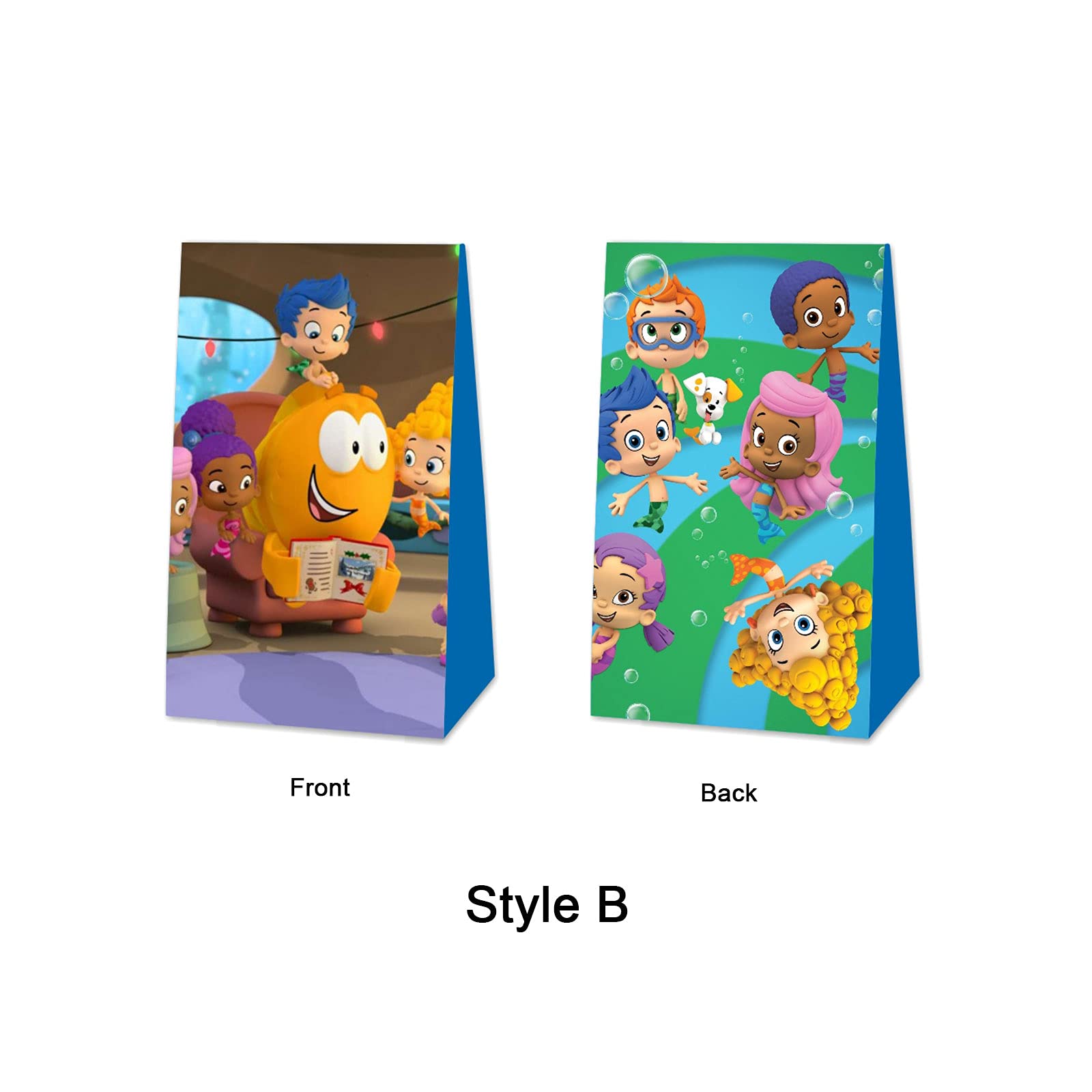 12 Pack Bubble Guppies Party Favor Bags - Kids Birthday Party Supplies, Goodie Bags for Candy & Treats - Perfect for Bubble Guppies Themed Birthday Parties, School Events & Baby Showers
