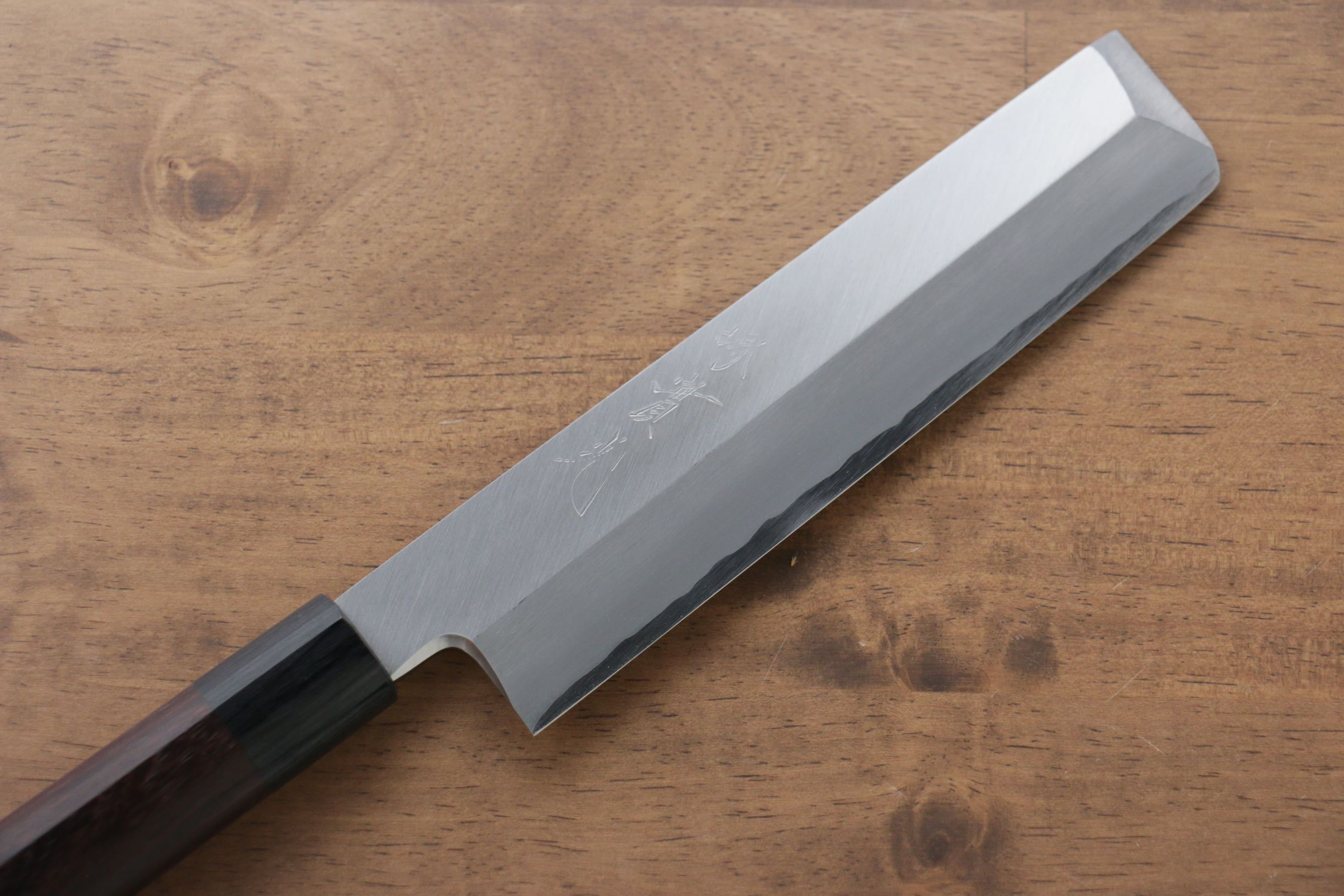 Premium Jikko Silver Steel No.3 Usuba 180mm Japanese Kitchen Knife with Shitan Handle - Perfect for Sushi, Vegetables & Precision Cutting
