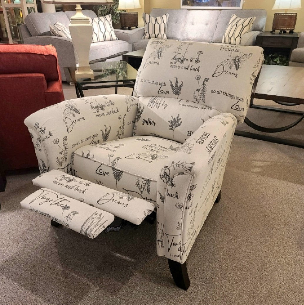 Comfortable Curved Arm Accent Recliner Chair - Modern Living Room Furniture for Relaxing & Lounging | Perfect for Home Theater, Reading Nook & Small Spaces