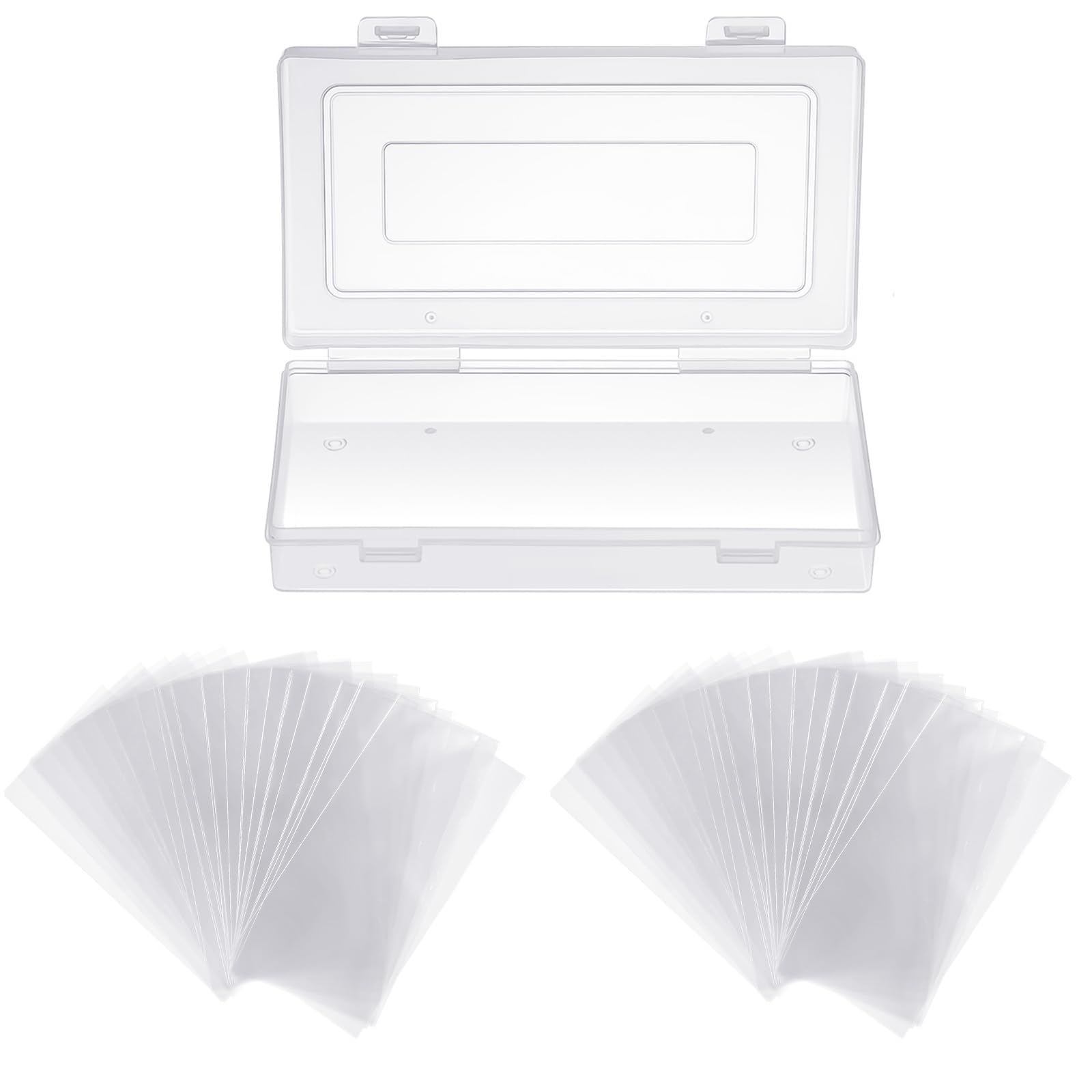 RONRONS 100-Piece Clear Paper Money Sleeves with Storage Case - Premium Currency Album Organizer & Dollar Bill Holder for Collectors - Perfect for Coin Shows, Banknote Displays & Numismatic Collections