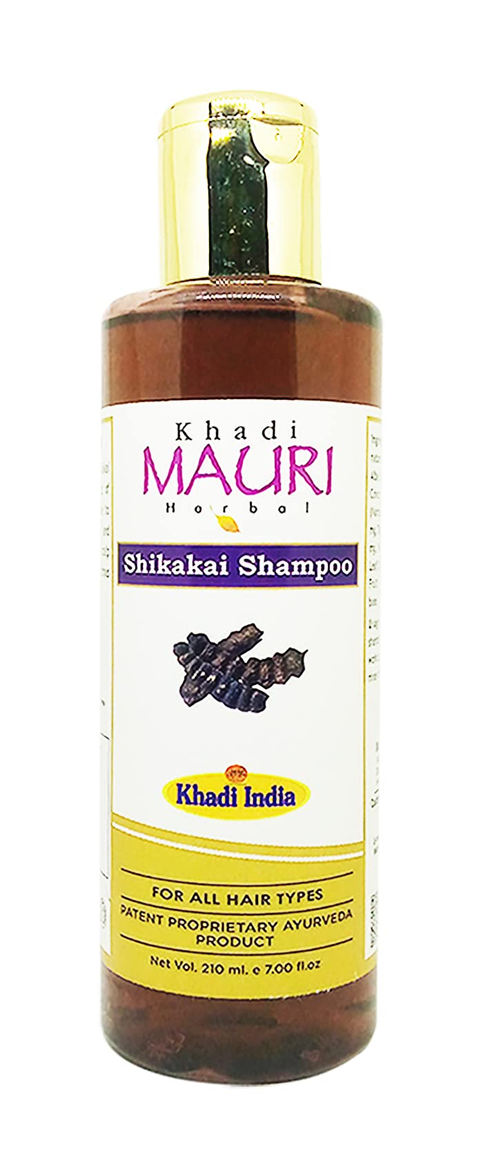 Khadi Mauri Shikakai Shampoo for Hair Growth & Scalp Care - 210ml Natural Ayurvedic Shampoo with Herbs | Pack of 1 | Perfect for Dry, Damaged Hair & Dandruff Treatment | Daily Use for Healthy, Shiny Hair