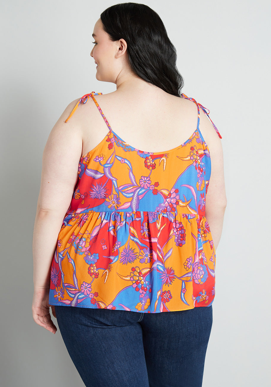 Bohemian Peplum Tank Top for Women - Flowy Summer Blouse, Casual & Chic Style - Perfect for Beach, Music Festivals & Boho Outfits