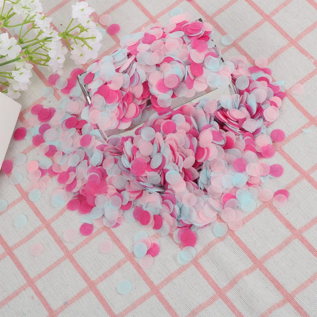 Toddmomy Rose Gold & Blue Confetti Glitter Tissue Decor for Weddings, Birthdays, Parties - Balloons, Roses & Accessories for Party Decorations & Celebrations