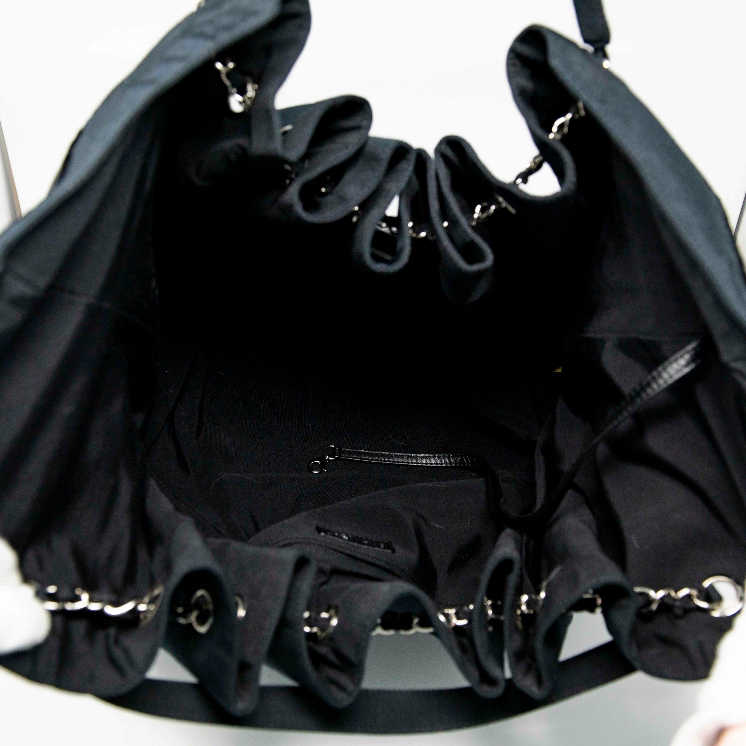 Chanel Black Vinyl XL Cabas Hobo Bag - Luxury Designer Shoulder Tote for Women | Perfect for Work, Travel & Everyday Use