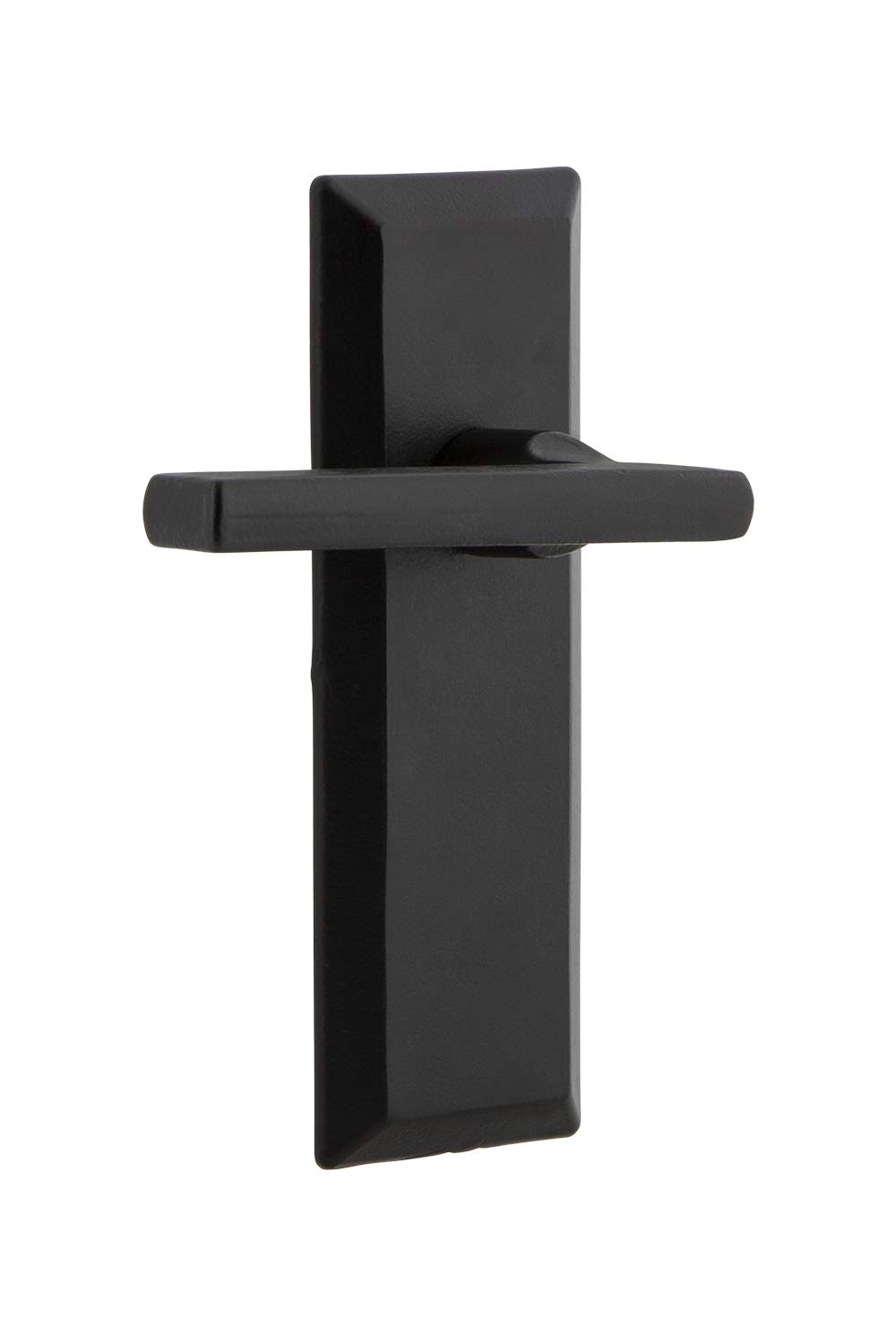 Black Iron Ageless Keep Plate Passage with Dirk Lever - Durable Medieval Castle Door Hardware for Home Decor & Renaissance Fairs