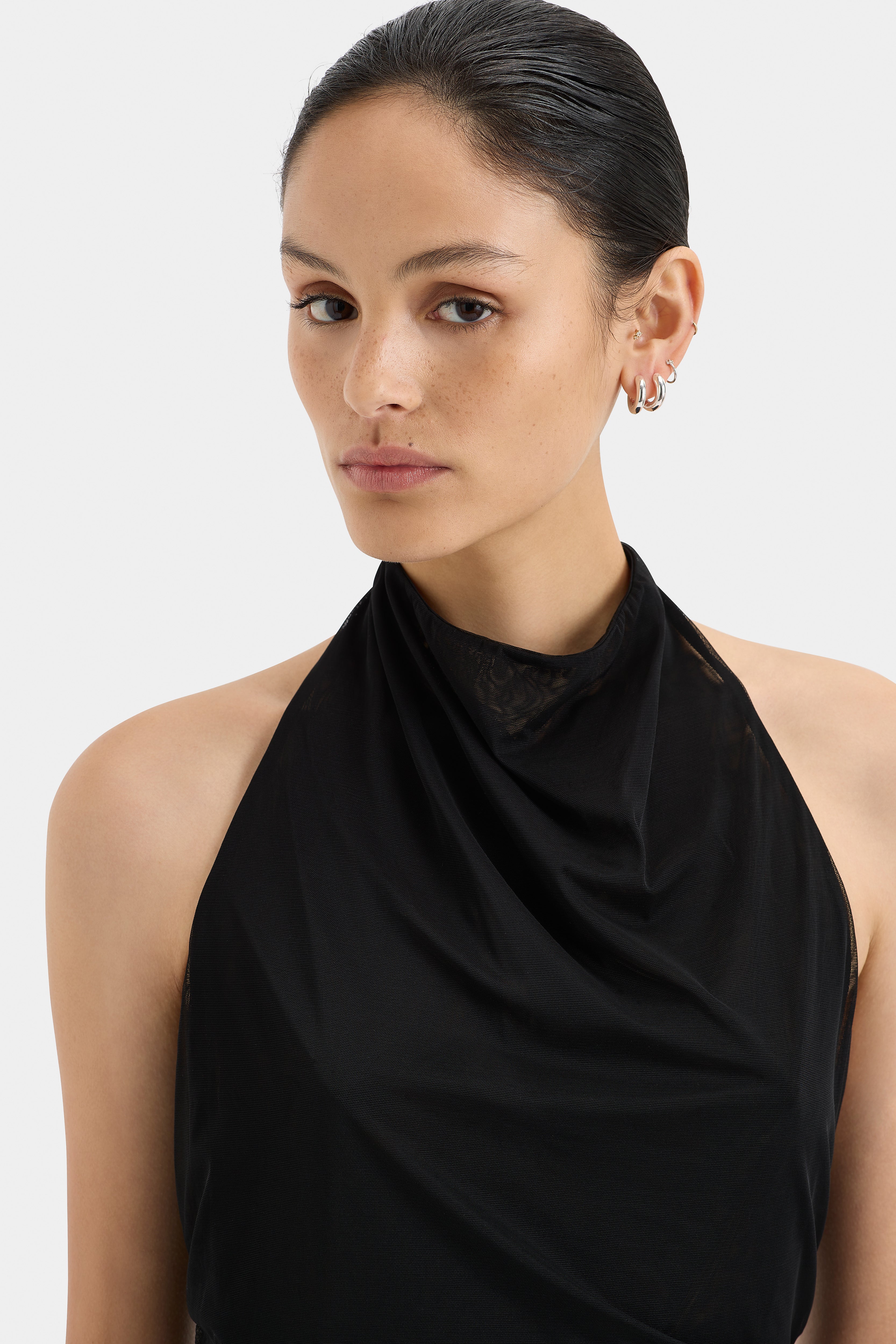 Jacques Mesh Halter Top for Women - Sexy Summer Crop Top with Breathable Fabric - Perfect for Beach, Pool Party & Festival Outfits