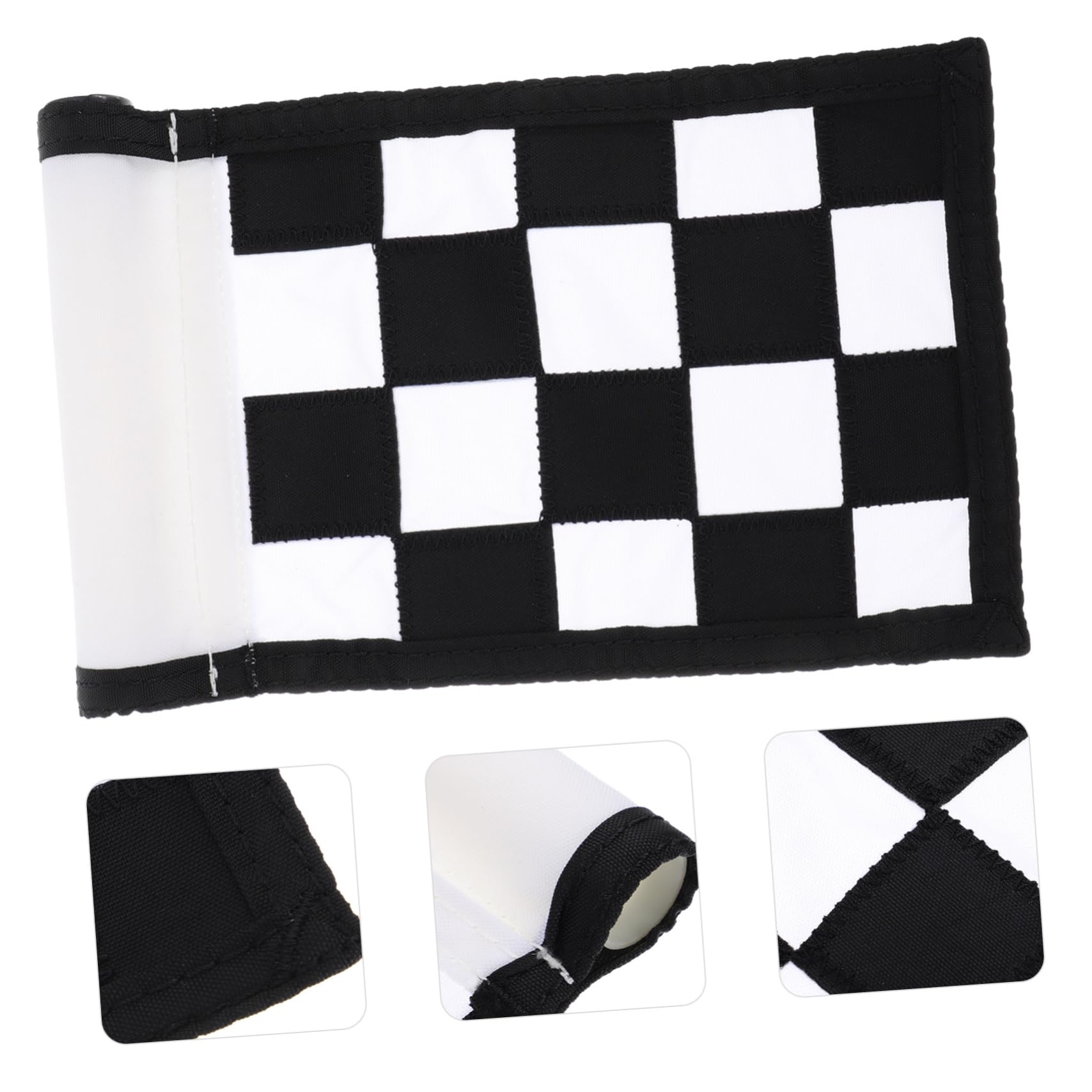 BESPORTBLE 8-Pack Portable Golf Training Flags - Green Checkered Nylon Course Flags for Outdoor Sports & Professional Equipment | Perfect for Golf Courses, Driving Ranges & Backyard Practice