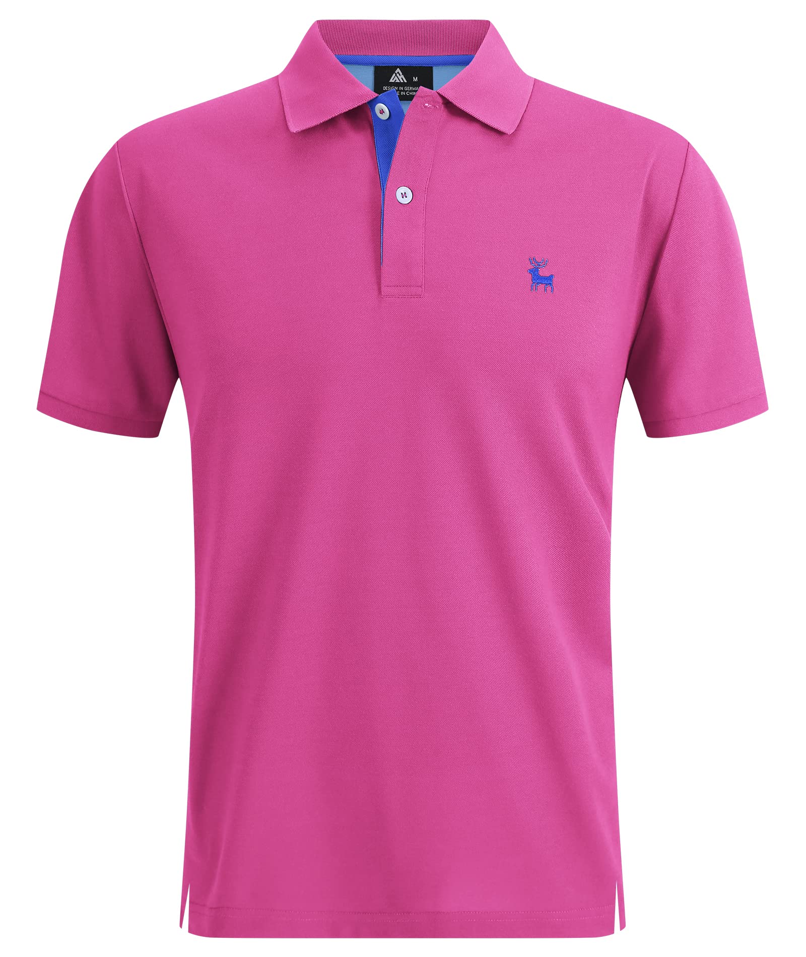 V VALANCH Men's Short Sleeve Polo Shirts - Moisture Wicking Golf & Tennis Shirt with Collar - Breathable Casual Wear for Sports, Office & Outdoor Activities